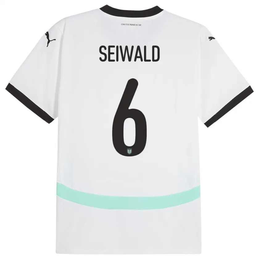 Danxen Kid Austria Nicolas Seiwald #6 White Away Jersey 24-26 T-Shirt