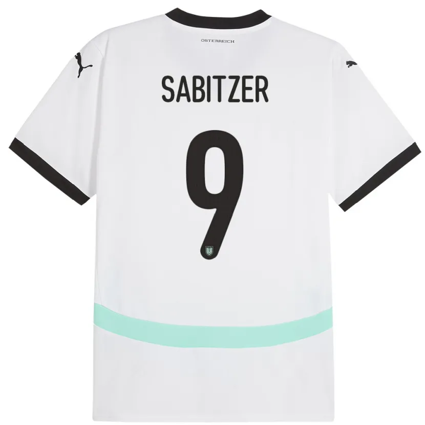 Danxen Kid Austria Marcel Sabitzer #9 White Away Jersey 24-26 T-Shirt