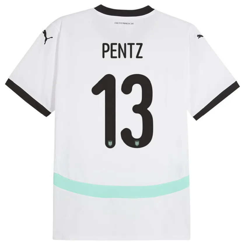 Danxen Kid Austria Patrick Pentz #13 White Away Jersey 24-26 T-Shirt