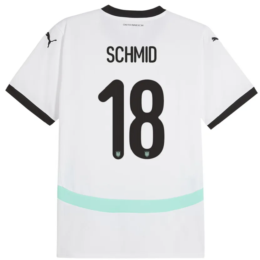 Danxen Kid Austria Romano Schmid #18 White Away Jersey 24-26 T-Shirt