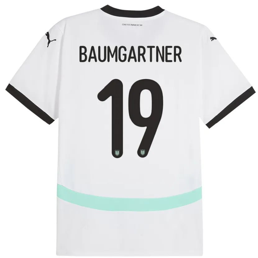 Danxen Kid Austria Christoph Baumgartner #19 White Away Jersey 24-26 T-Shirt