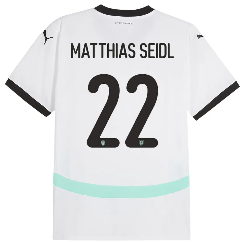 Danxen Kid Austria Matthias Seidl #22 White Away Jersey 24-26 T-Shirt