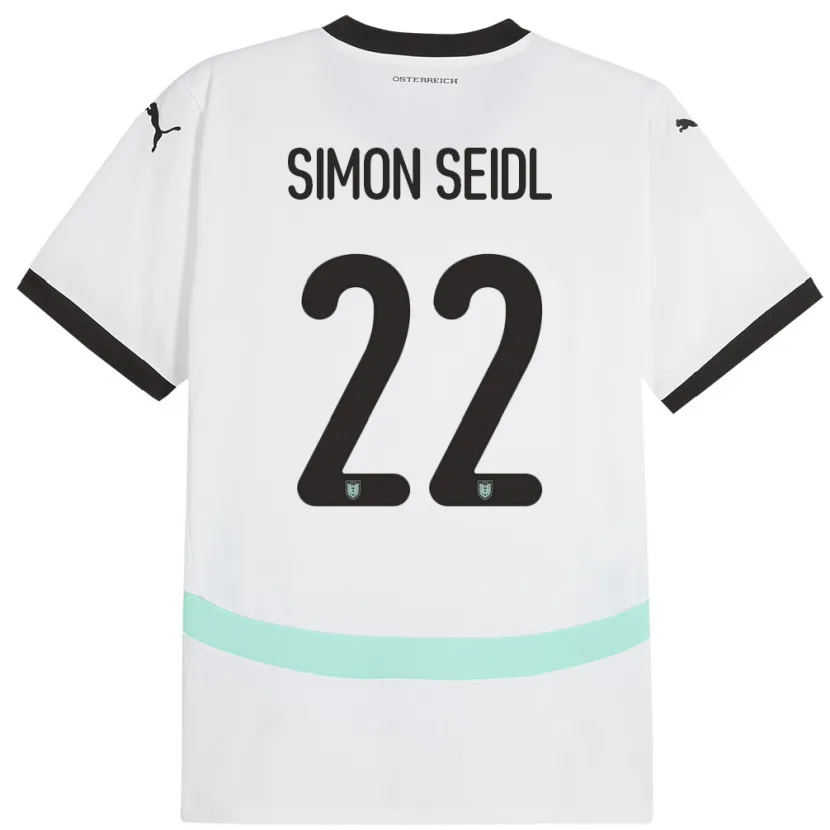 Danxen Kid Austria Simon Seidl #22 White Away Jersey 24-26 T-Shirt