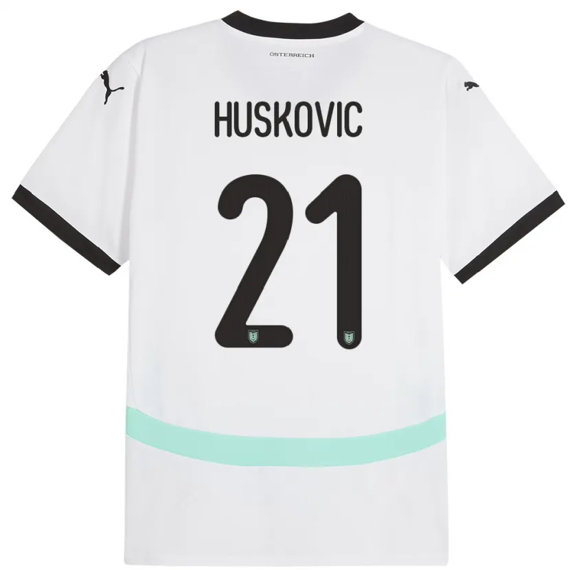 Danxen Kid Austria Muharem Huskovic #21 White Away Jersey 24-26 T-Shirt