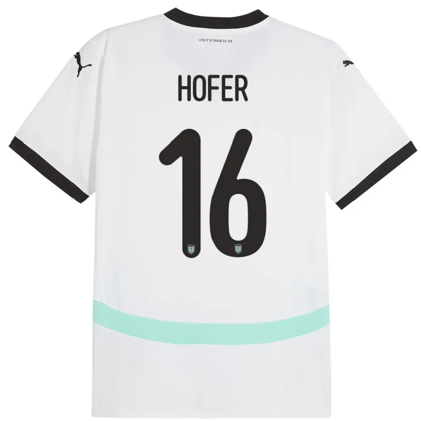 Danxen Kid Austria Raphael Hofer #16 White Away Jersey 24-26 T-Shirt