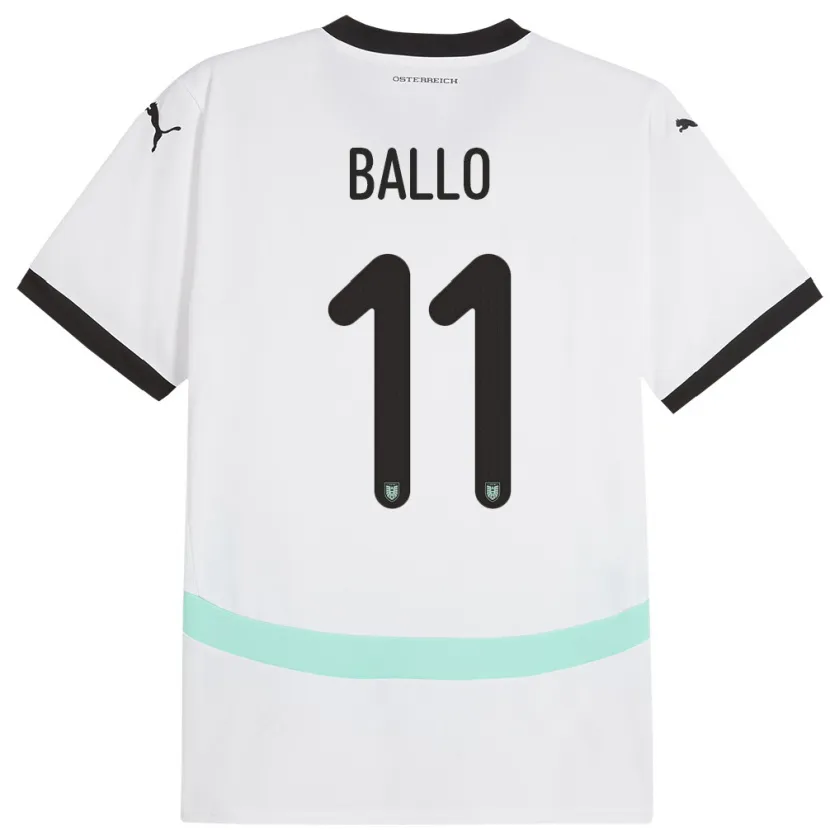 Danxen Kid Austria Thierno Ballo #11 White Away Jersey 24-26 T-Shirt