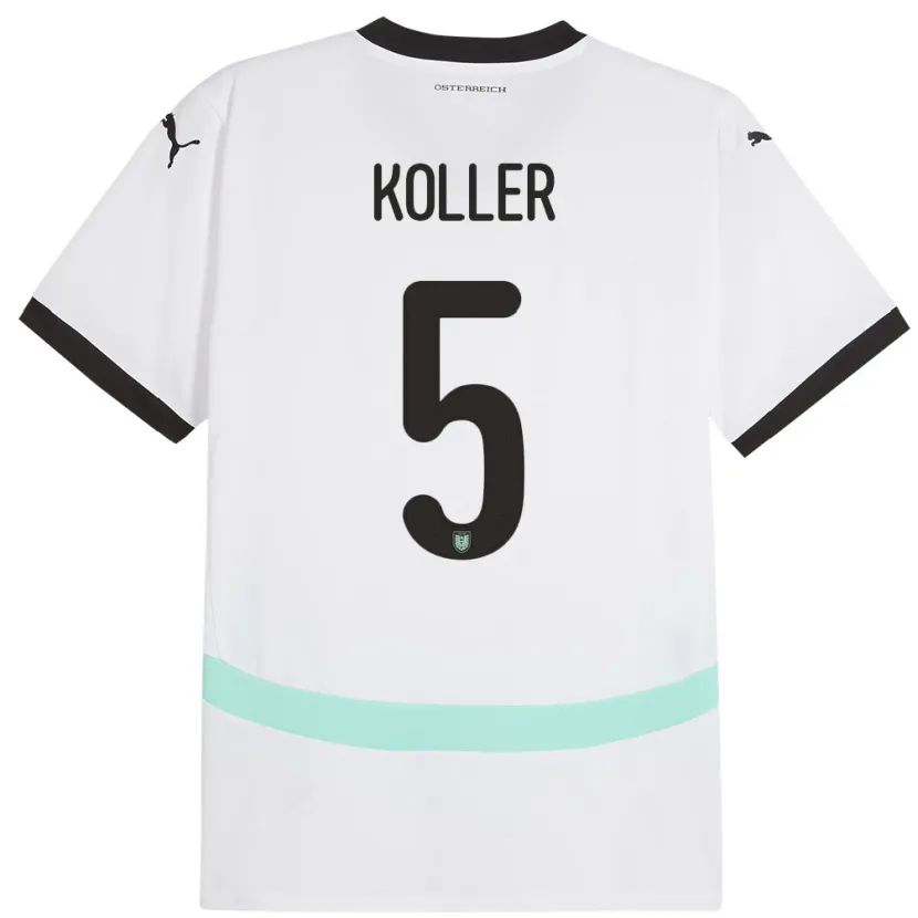 Danxen Kid Austria Paul Koller #5 White Away Jersey 24-26 T-Shirt