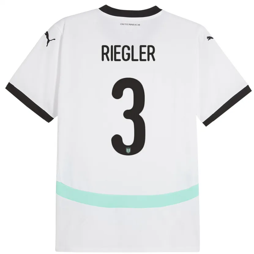 Danxen Kid Austria David Riegler #3 White Away Jersey 24-26 T-Shirt