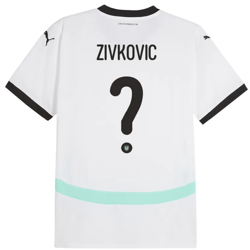 Danxen Kid Austria Jovan Zivkovic #0 White Away Jersey 24-26 T-Shirt