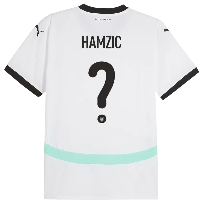 Danxen Kid Austria Salko Hamzic #0 White Away Jersey 24-26 T-Shirt