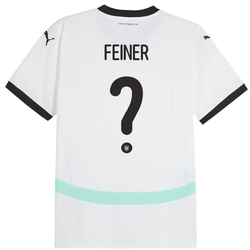 Danxen Kid Austria Fabian Feiner #0 White Away Jersey 24-26 T-Shirt