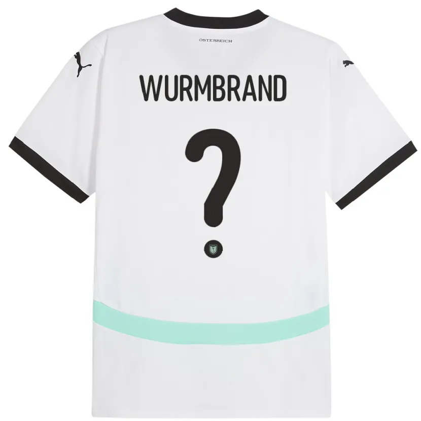 Danxen Kid Austria Nikolaus Wurmbrand #0 White Away Jersey 24-26 T-Shirt