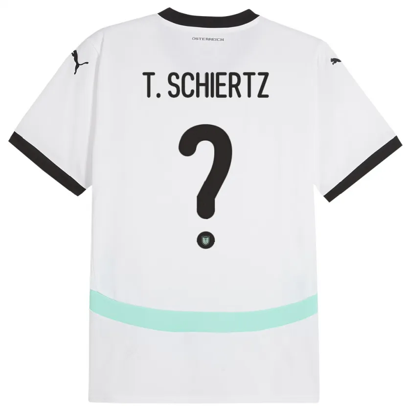 Danxen Kid Austria Tammo Schiertz #0 White Away Jersey 24-26 T-Shirt