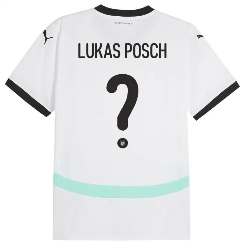 Danxen Kid Austria Lukas Posch #0 White Away Jersey 24-26 T-Shirt