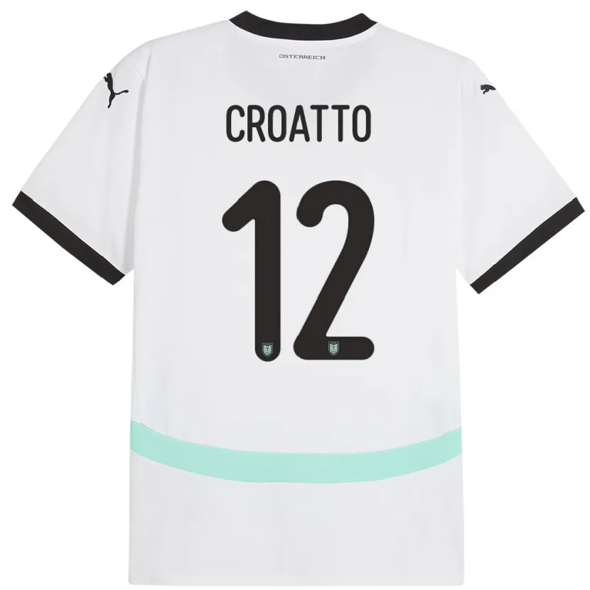 Danxen Kid Austria Michela Croatto #12 White Away Jersey 24-26 T-Shirt