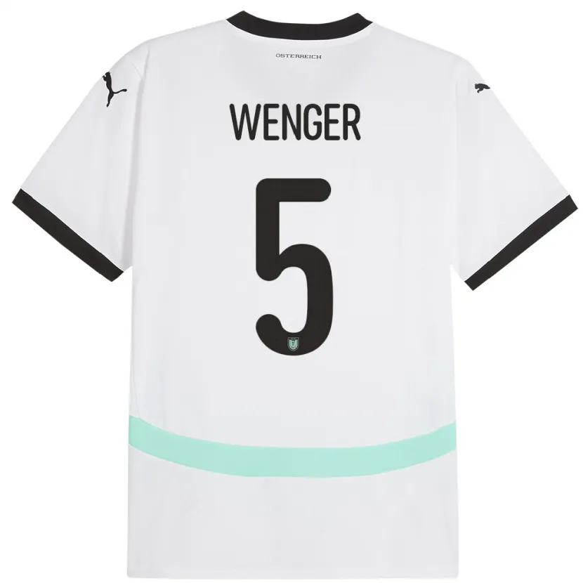 Danxen Kid Austria Claudia Wenger #5 White Away Jersey 24-26 T-Shirt