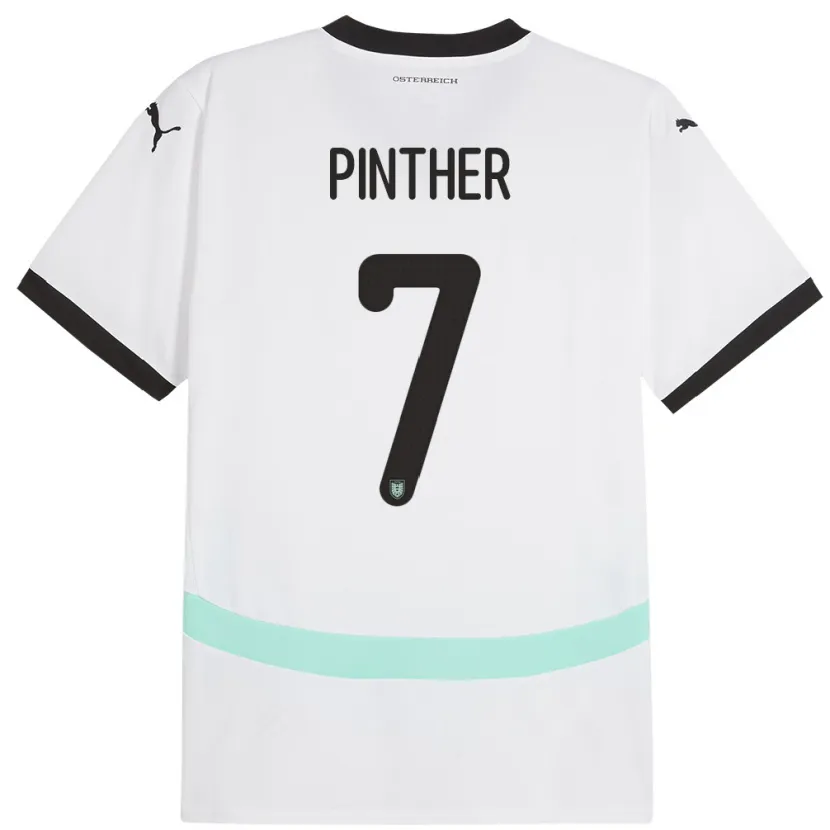 Danxen Kid Austria Viktoria Pinther #7 White Away Jersey 24-26 T-Shirt