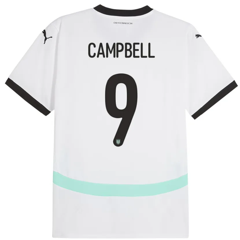 Danxen Kid Austria Eileen Campbell #9 White Away Jersey 24-26 T-Shirt