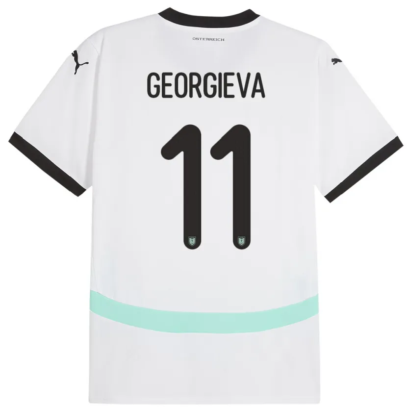 Danxen Kid Austria Marina Georgieva #11 White Away Jersey 24-26 T-Shirt