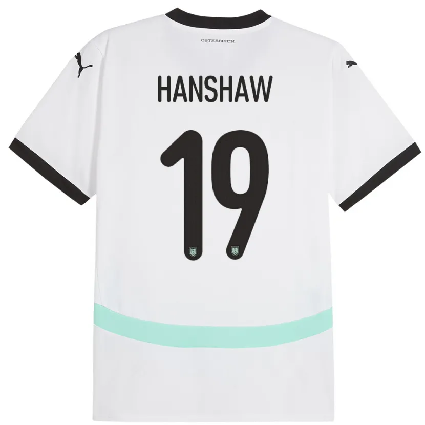 Danxen Kid Austria Verena Hanshaw #19 White Away Jersey 24-26 T-Shirt