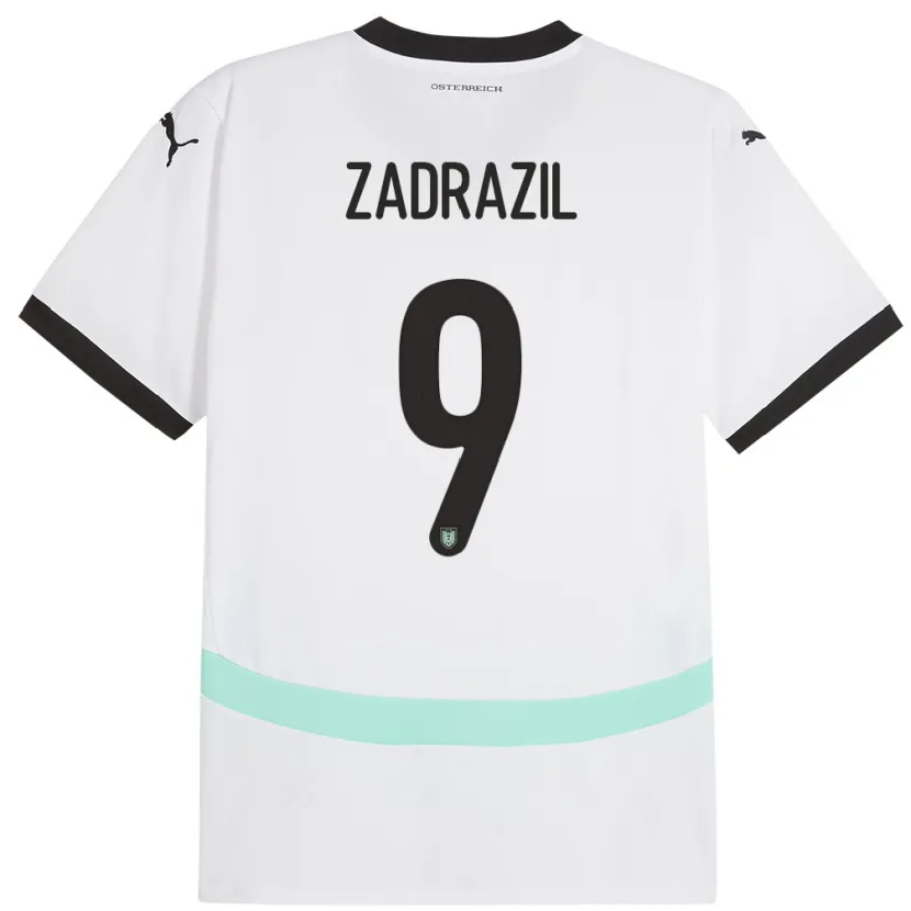 Danxen Kid Austria Sarah Zadrazil #9 White Away Jersey 24-26 T-Shirt