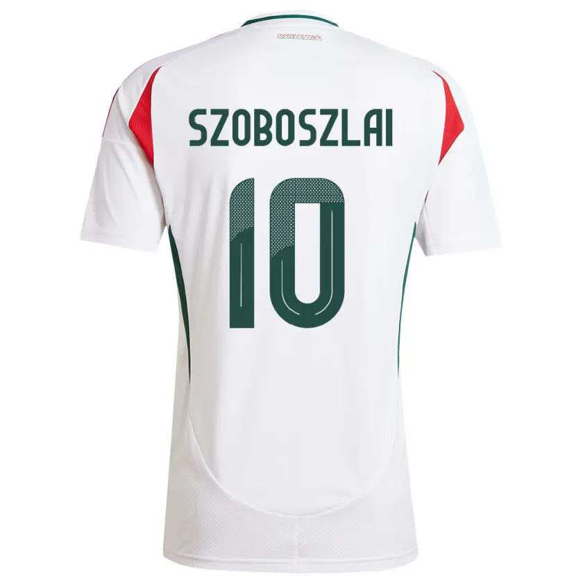 Danxen Kid Hungary Dominik Szoboszlai #10 White Away Jersey 24-26 T-Shirt