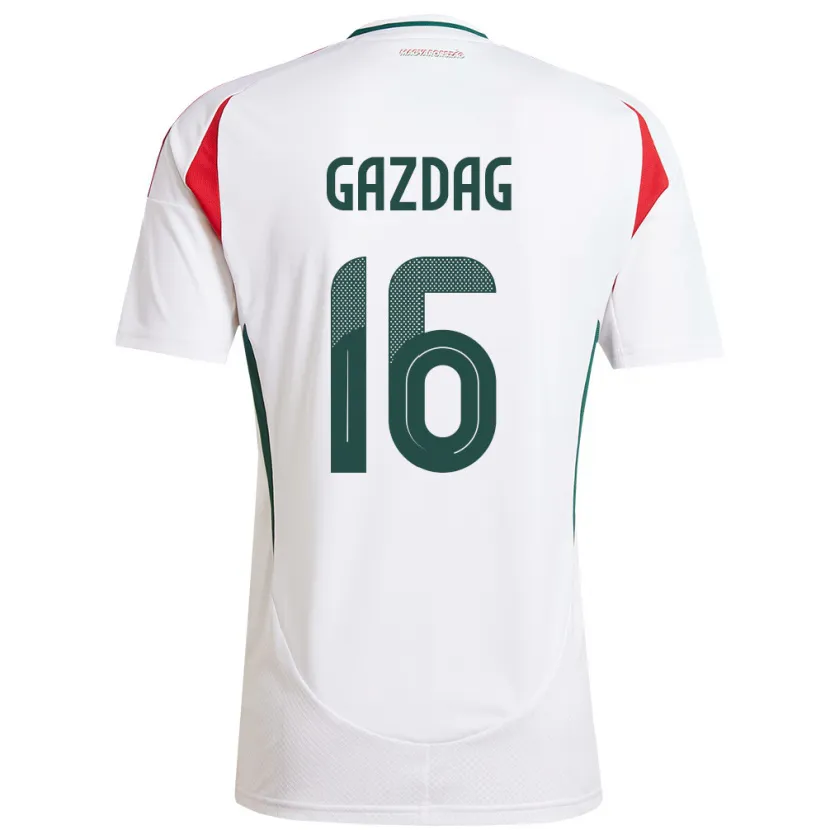 Danxen Kid Hungary Dániel Gazdag #16 White Away Jersey 24-26 T-Shirt