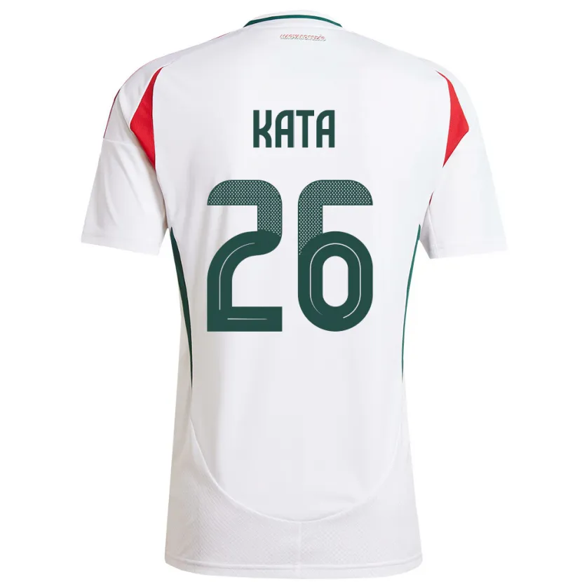 Danxen Kid Hungary Mihály Kata #26 White Away Jersey 24-26 T-Shirt