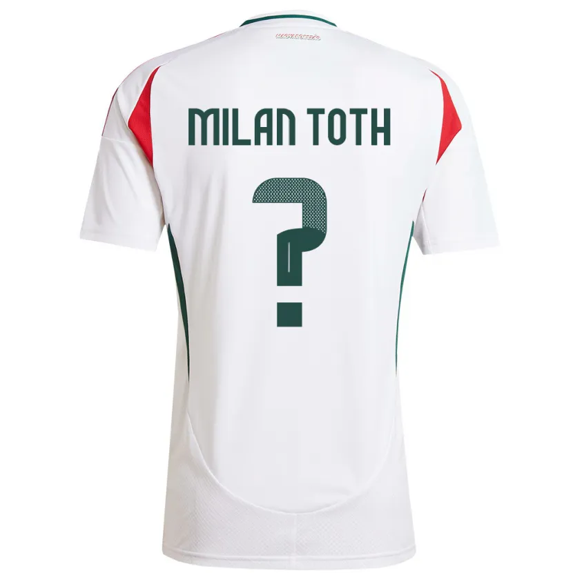 Danxen Kid Hungary Milán Tóth #0 White Away Jersey 24-26 T-Shirt