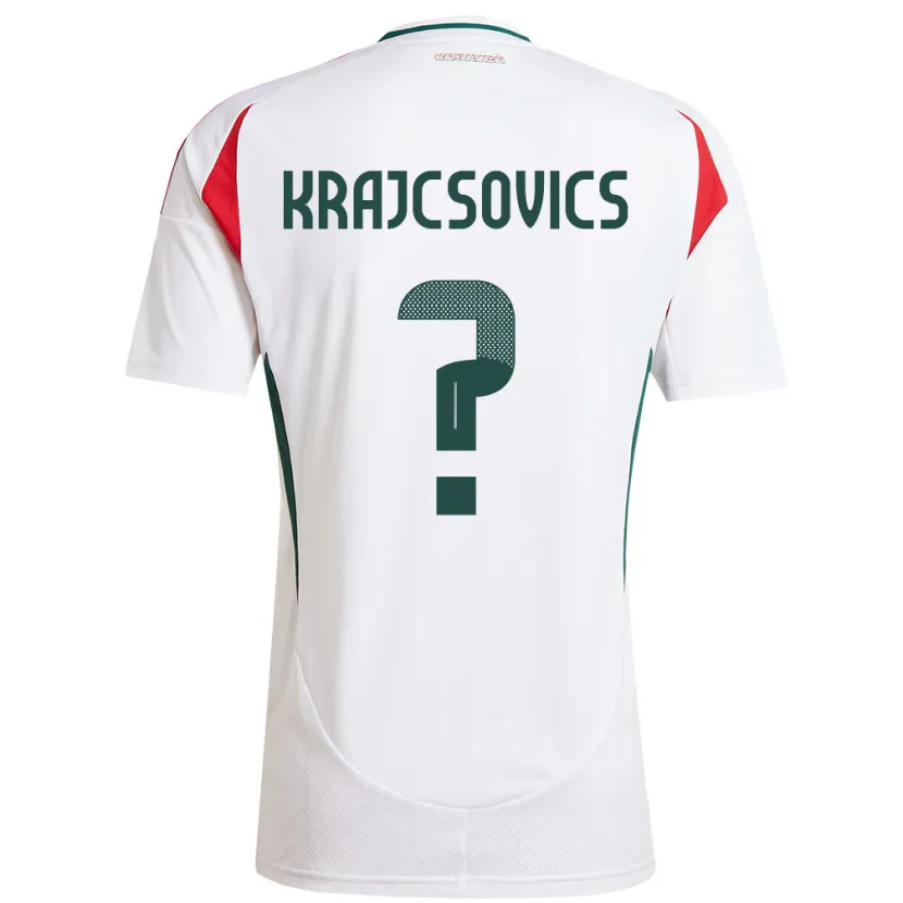 Danxen Kid Hungary Ábel Krajcsovics #0 White Away Jersey 24-26 T-Shirt