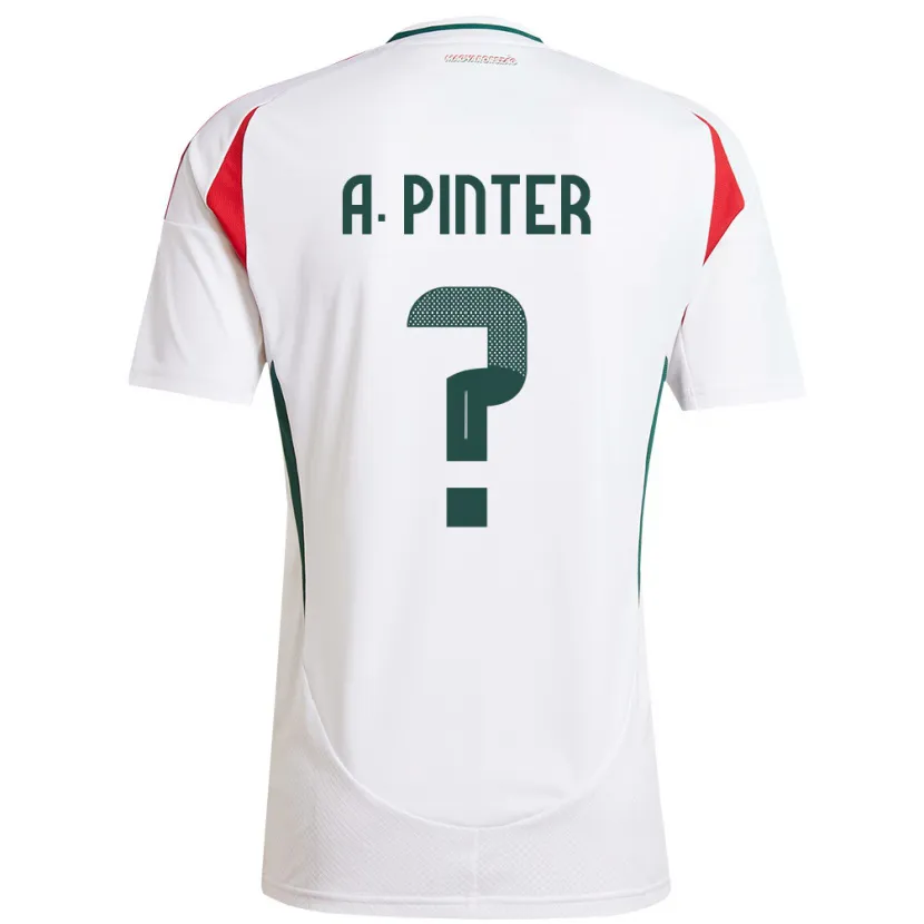 Danxen Kid Hungary Attila Pintér #0 White Away Jersey 24-26 T-Shirt