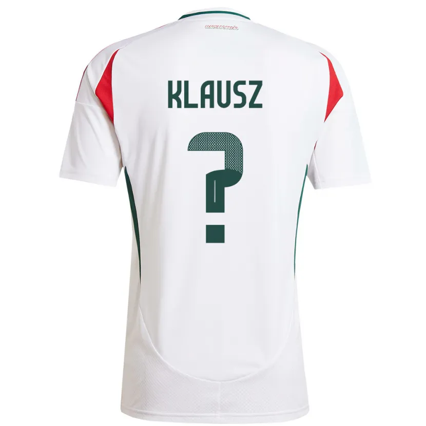 Danxen Kid Hungary Milán Klausz #0 White Away Jersey 24-26 T-Shirt