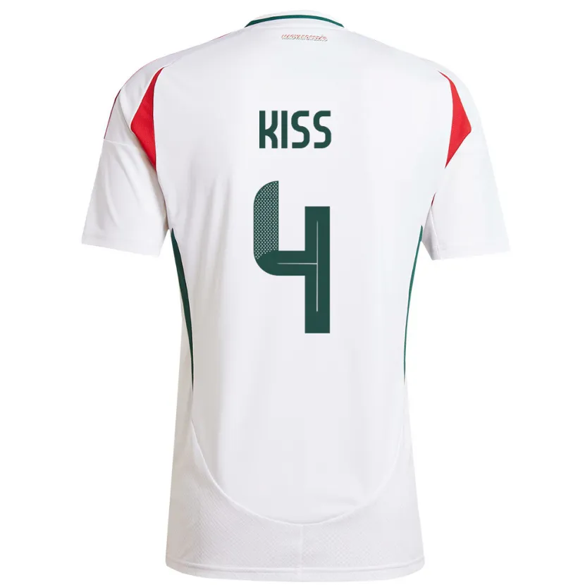 Danxen Kid Hungary Bálint Kiss #4 White Away Jersey 24-26 T-Shirt