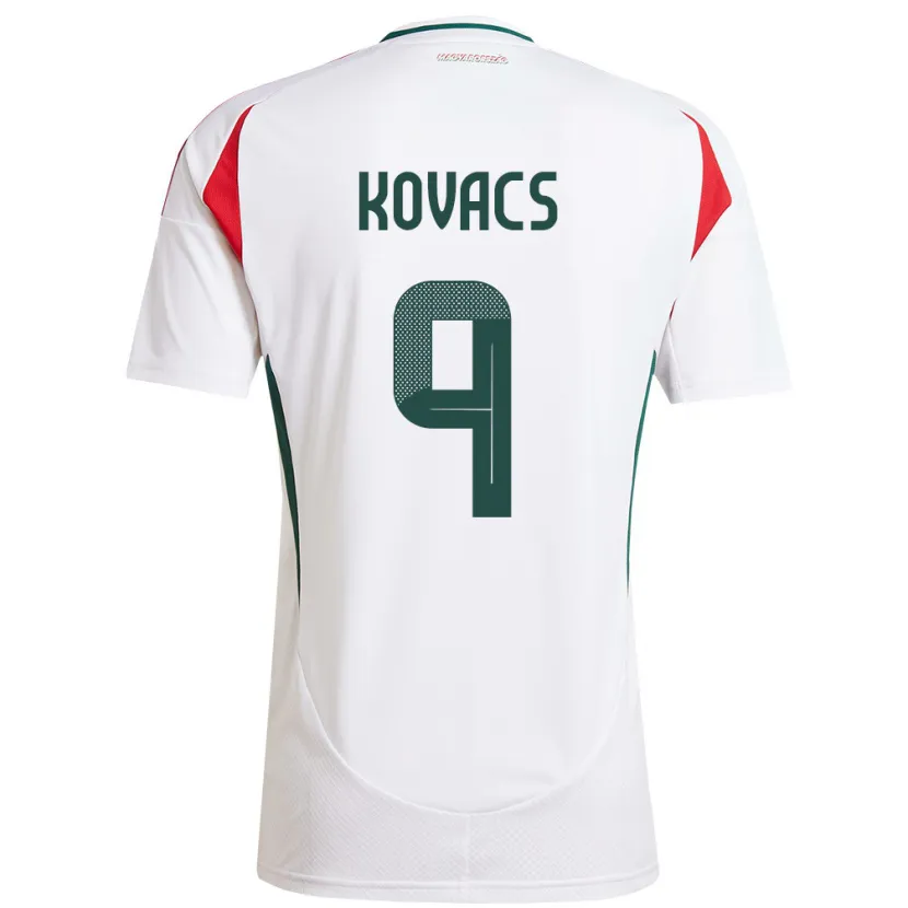 Danxen Kid Hungary Patrik Kovács #9 White Away Jersey 24-26 T-Shirt