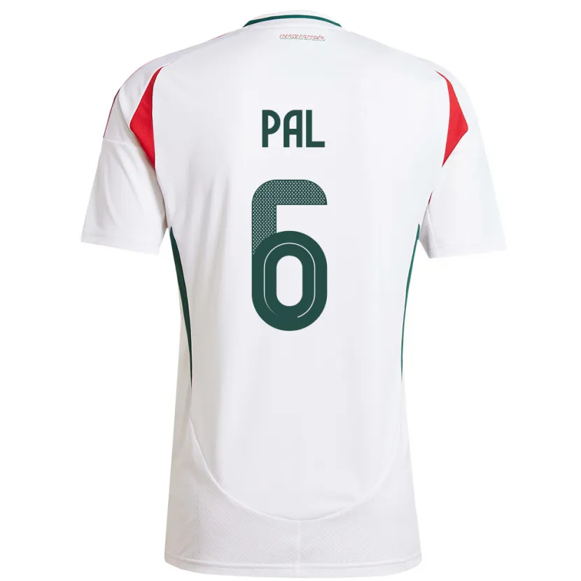 Danxen Kid Hungary Barna Pál #6 White Away Jersey 24-26 T-Shirt