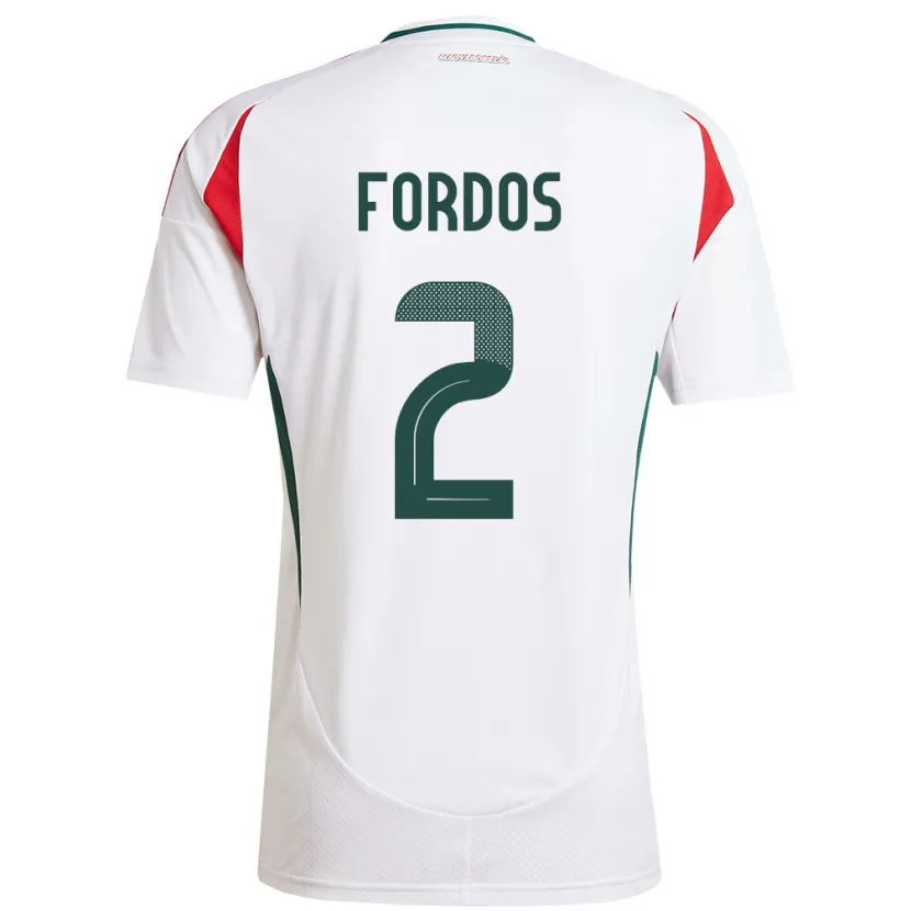 Danxen Kid Hungary Beatrix Fördős #2 White Away Jersey 24-26 T-Shirt