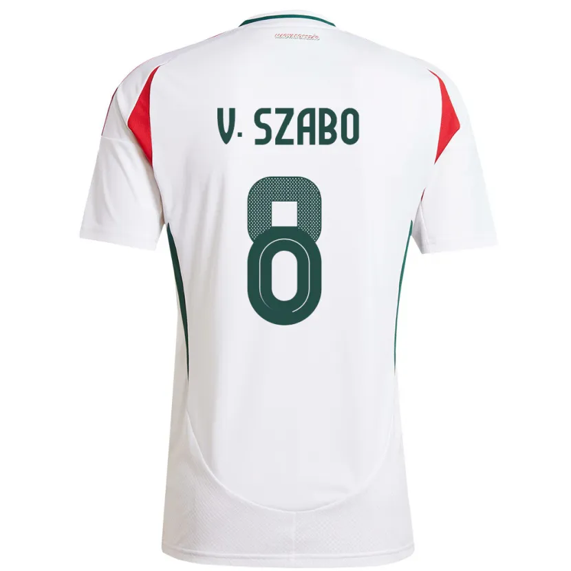 Danxen Kid Hungary Viktória Szabó #8 White Away Jersey 24-26 T-Shirt