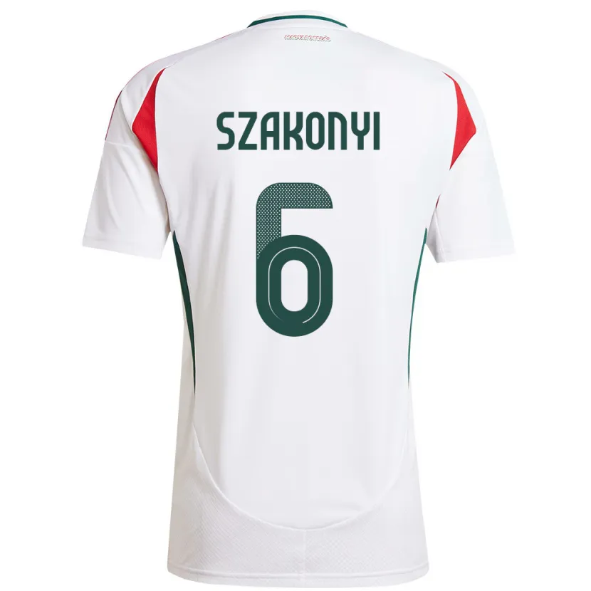 Danxen Kid Hungary Emese Szakonyi #6 White Away Jersey 24-26 T-Shirt