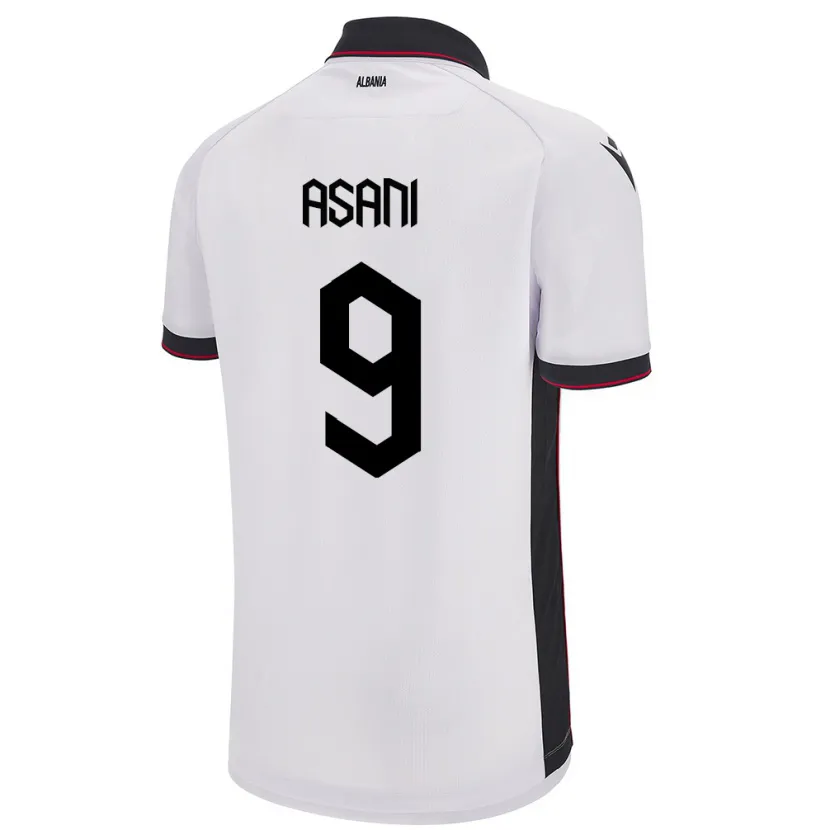 Danxen Kid Albania Jasir Asani #9 White Away Jersey 24-26 T-Shirt