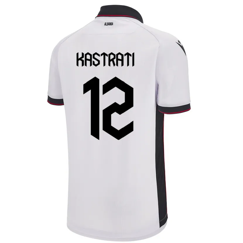 Danxen Kid Albania Elhan Kastrati #12 White Away Jersey 24-26 T-Shirt