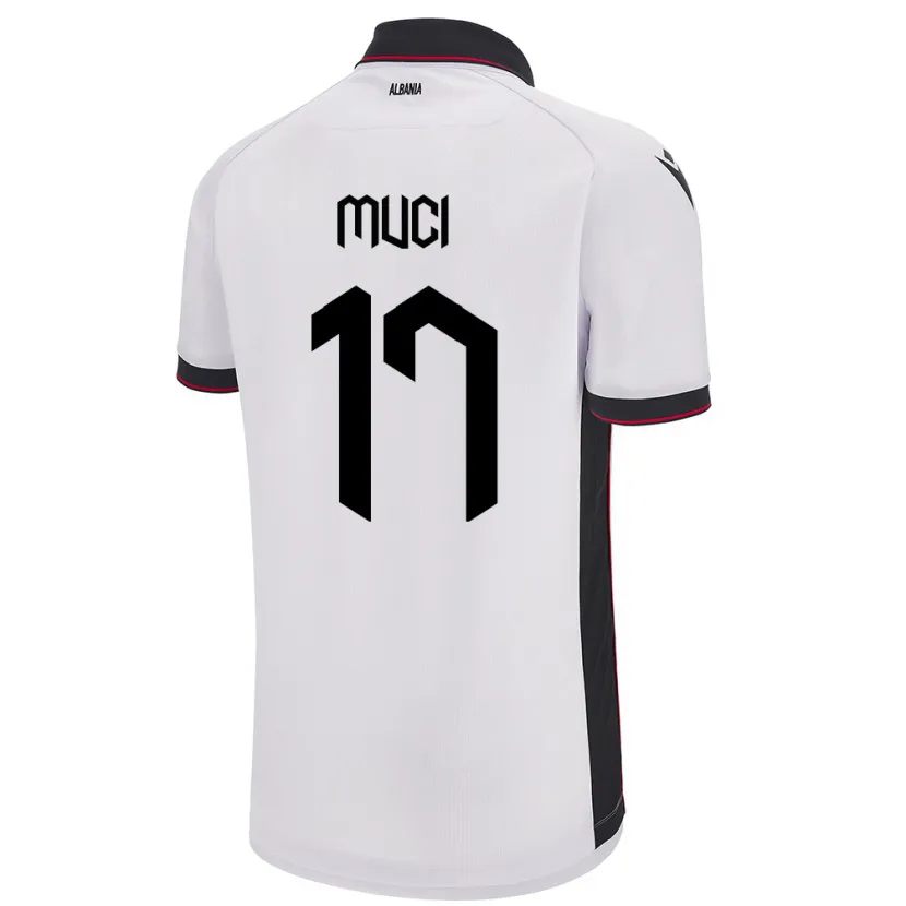 Danxen Kid Albania Ernest Muci #17 White Away Jersey 24-26 T-Shirt