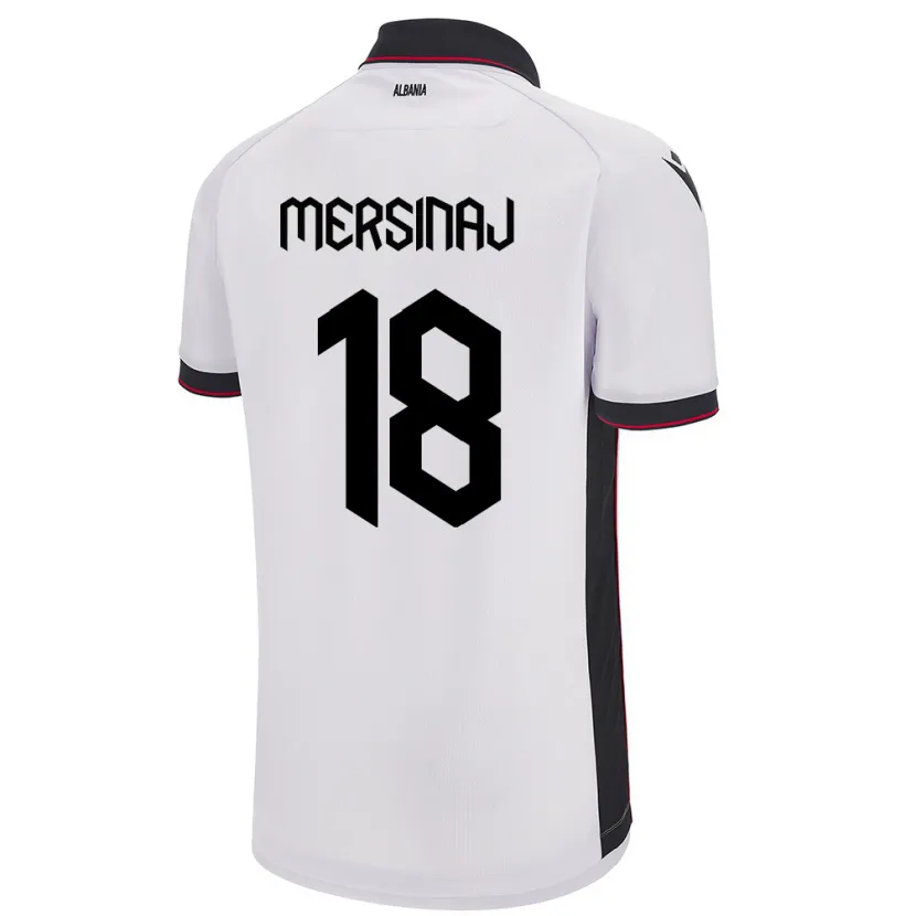 Danxen Kid Albania Jon Mersinaj #18 White Away Jersey 24-26 T-Shirt