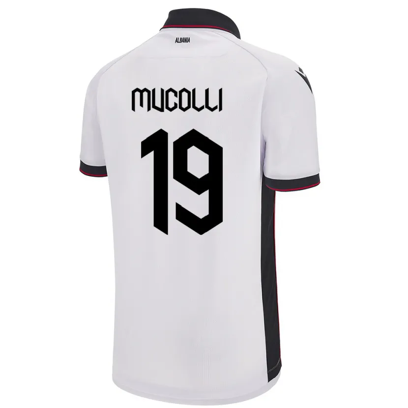 Danxen Kid Albania Arbnor Mucolli #19 White Away Jersey 24-26 T-Shirt