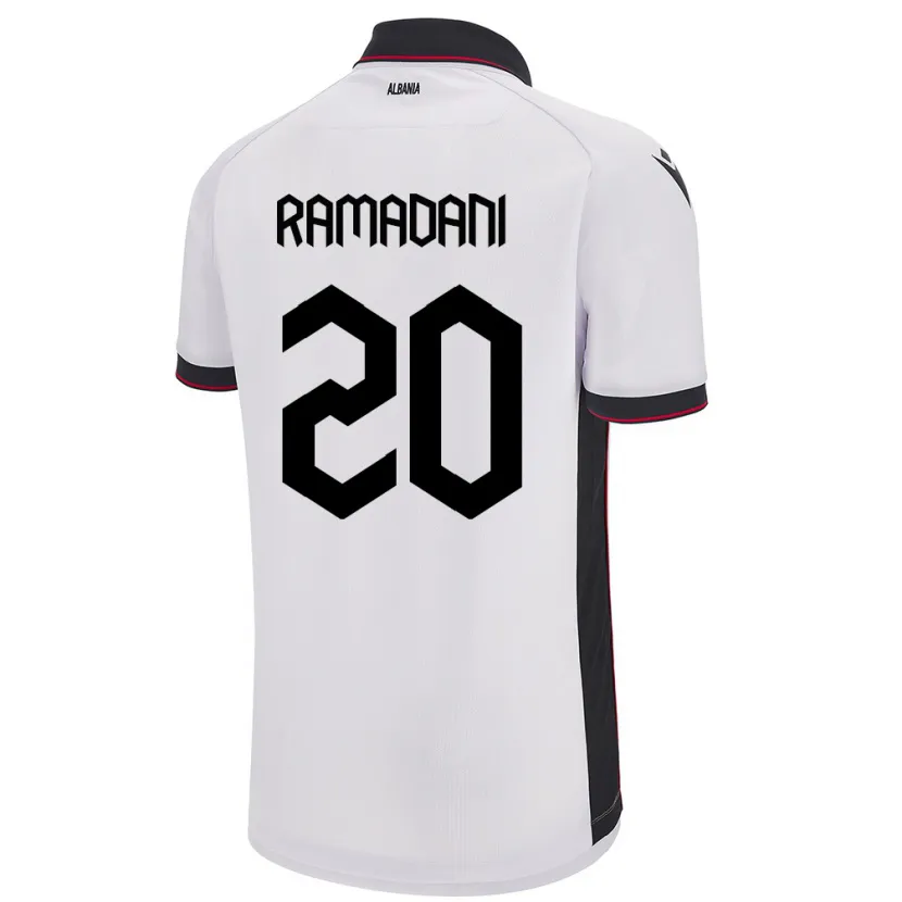 Danxen Kid Albania Ylber Ramadani #20 White Away Jersey 24-26 T-Shirt