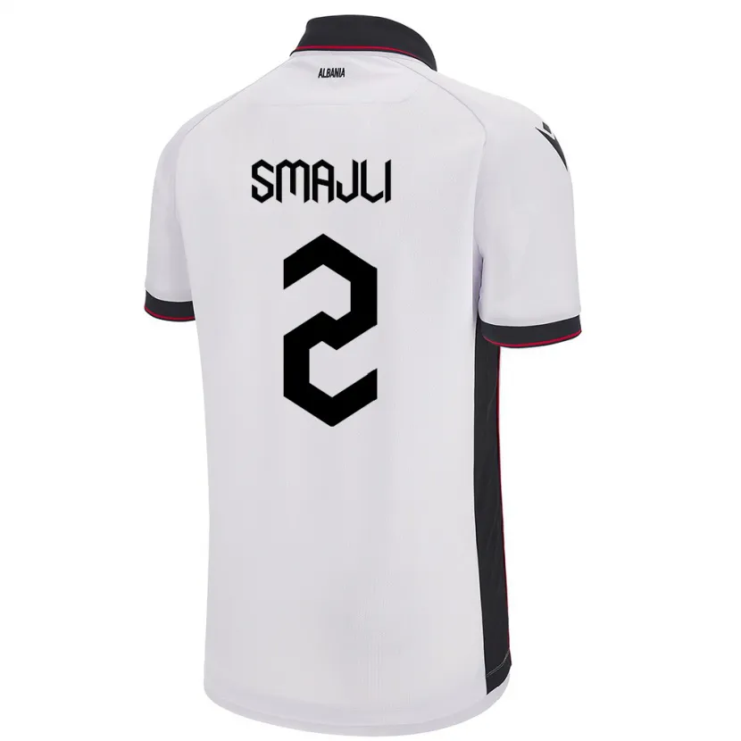 Danxen Kid Albania Geralb Smajli #2 White Away Jersey 24-26 T-Shirt