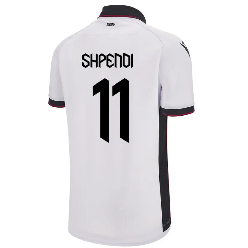 Danxen Kid Albania Stiven Shpendi #11 White Away Jersey 24-26 T-Shirt