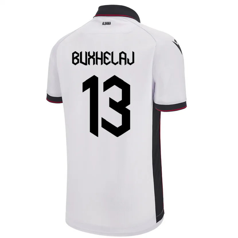 Danxen Kid Albania Paulo Buxhelaj #13 White Away Jersey 24-26 T-Shirt