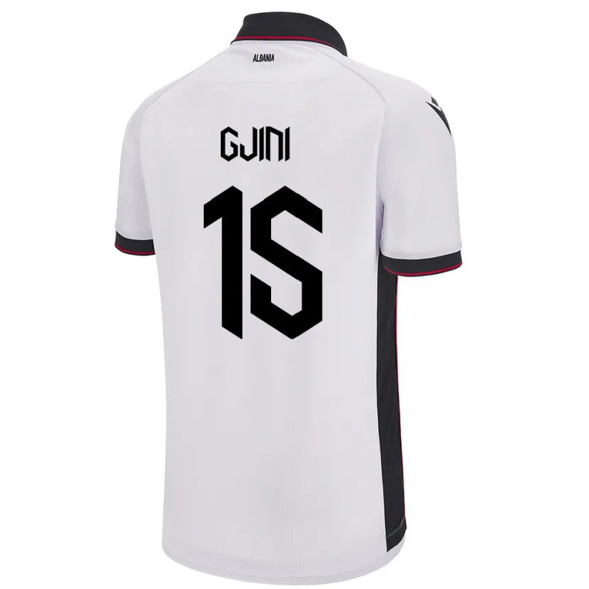 Danxen Kid Albania Elmando Gjini #15 White Away Jersey 24-26 T-Shirt