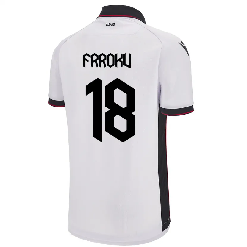 Danxen Kid Albania Leandro Frroku #18 White Away Jersey 24-26 T-Shirt