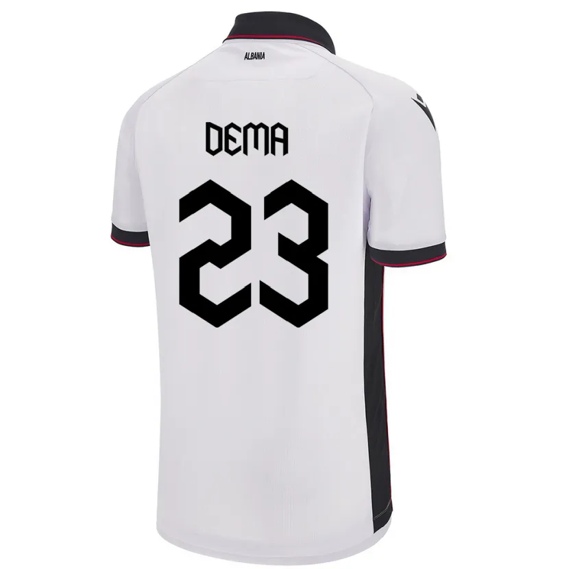 Danxen Kid Albania Endri Dema #23 White Away Jersey 24-26 T-Shirt